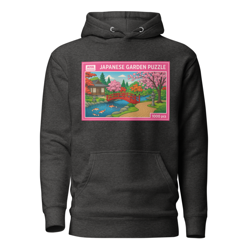 Japanese Garden Puzzle - Charcoal Unisex Hoodie