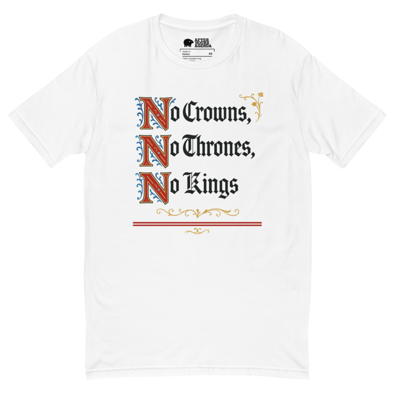 No Kings - White Short Sleeve T-shirt